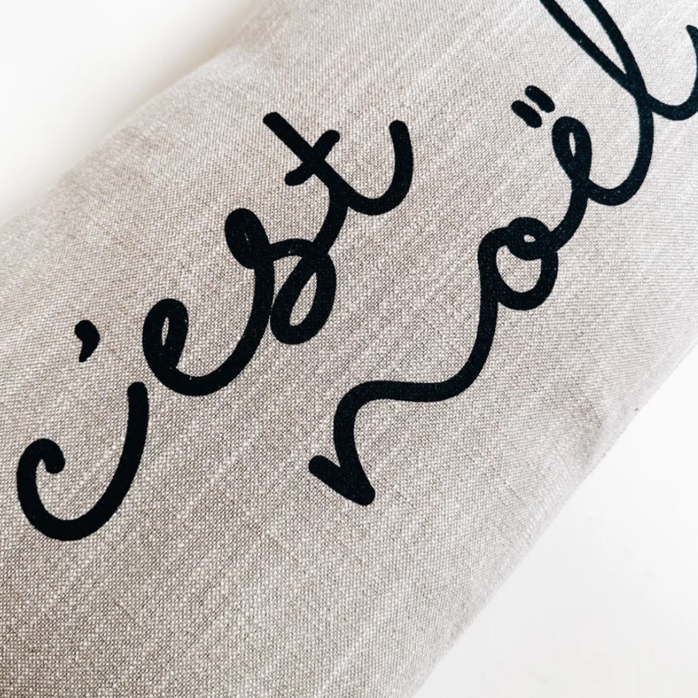 Holiday Pillow C'est Noel Printed Lumbar Pillow - Picture 3 of 3